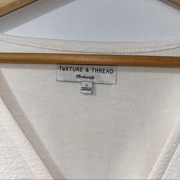 Madewell Texture & Thread Crepe Ivory Wrap Top - Picture 3 of 5